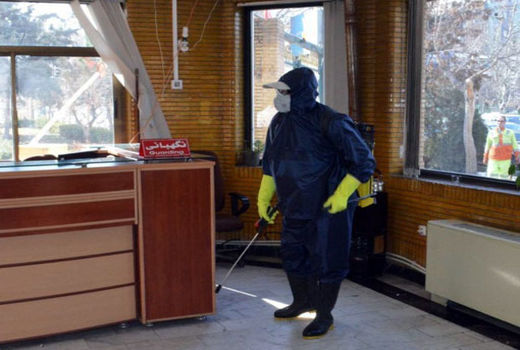 ضدعفونی تمامی واحدهای اداری، رفاهی، درمانی، ورزشی و خدماتی سازمان جهت جلوگیری از شیوع بیماری کرونا