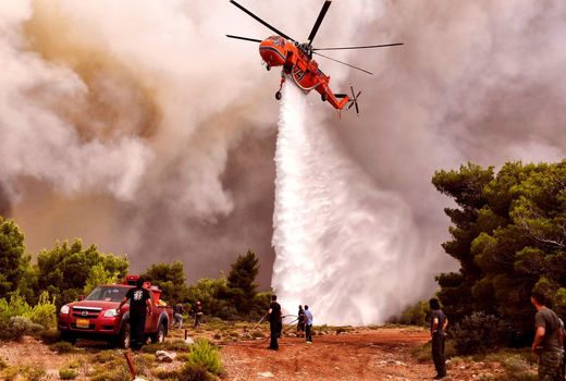 آتش‌سوزی گسترده در یونان‎ 