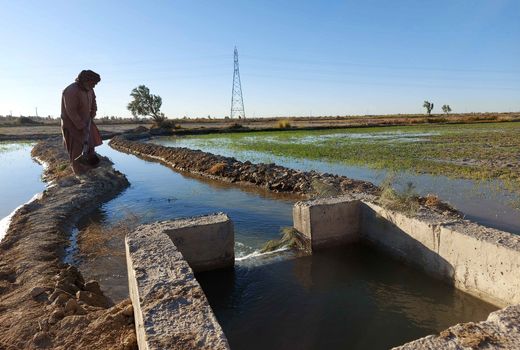انتقال آب به مزارع کشاورزی دشت سیستان آغازشد
