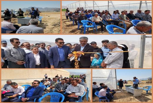 یک گلخانه تابع اقلیم در شهرستان فسا به بهره‌برداری رسید 